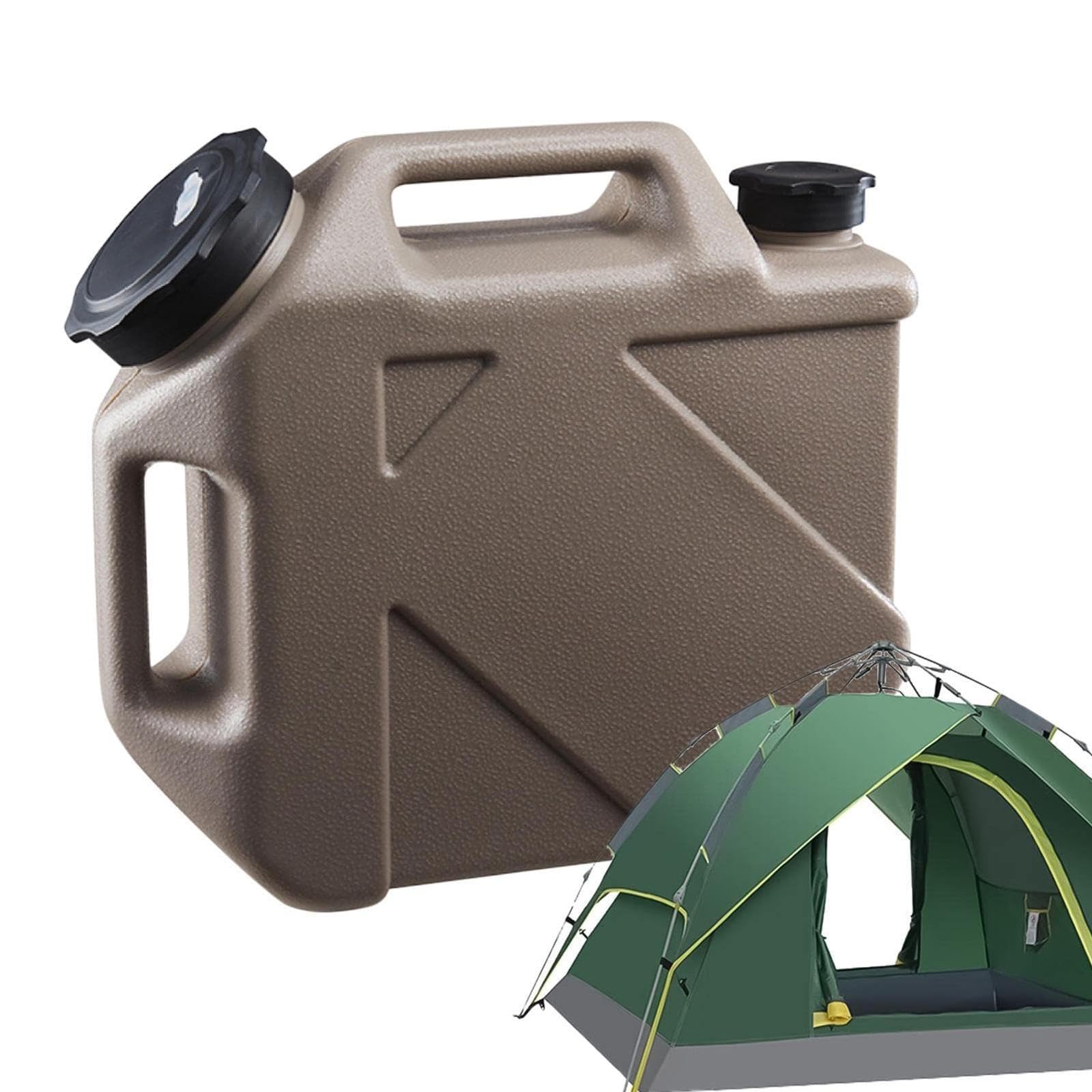 Amazon | 栓付きキャンプ用水容器 漏れのない軍用グリーンウォーター